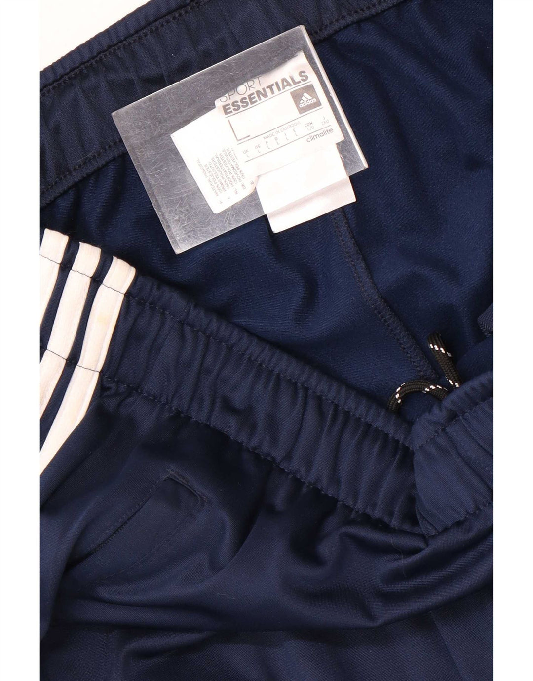 Pantaloni da tuta Adidas Climalite da uomo di grandi dimensioni in poliestere blu navy
