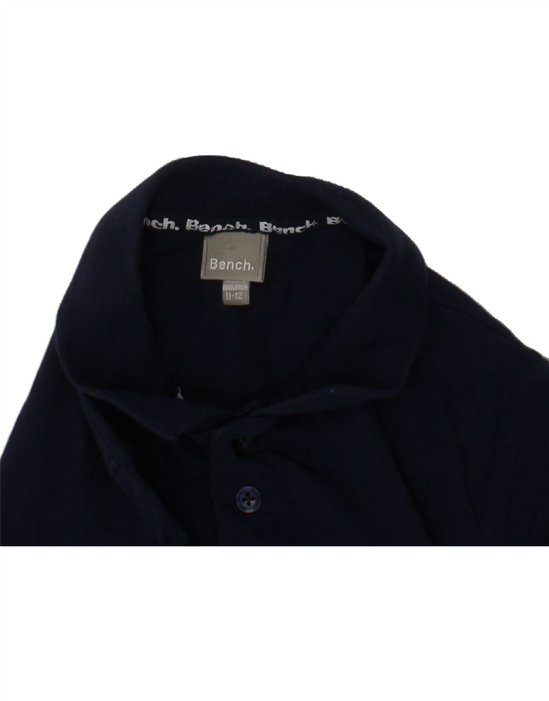BENCH Boys Graphic Polo Shirt 10-11 Years Navy Blue Cotton Vintage Bench and Second-Hand Bench from Messina Hembry 