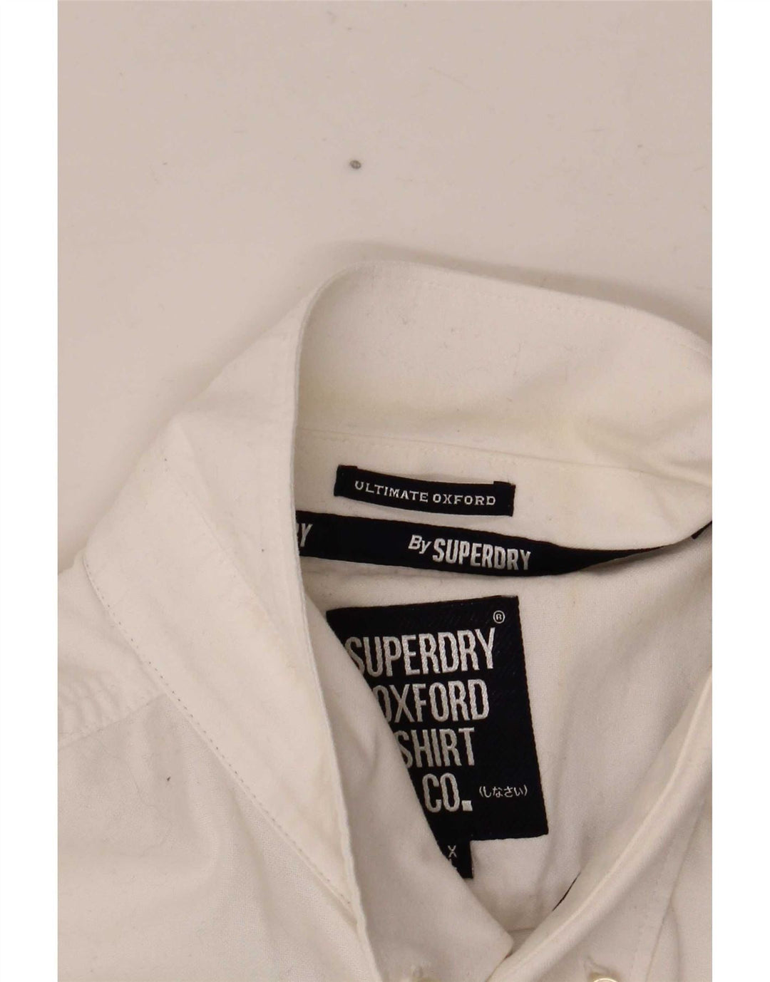 Camicia a maniche corte da uomo Superdry XL in cotone bianco