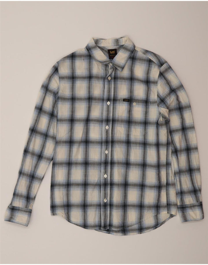 Camicia Lee da uomo vestibilità regolare in cotone a quadri blu medio