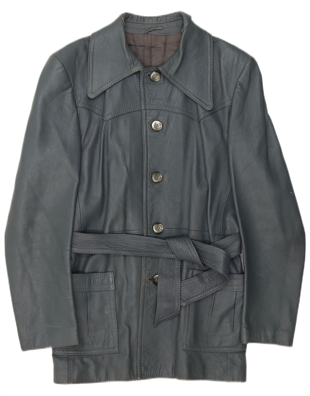 Giacca in pelle donna Vincent IT 52 2XL Pelle Blu