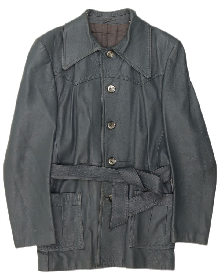 Giacca in pelle donna Vincent IT 52 2XL Pelle Blu
