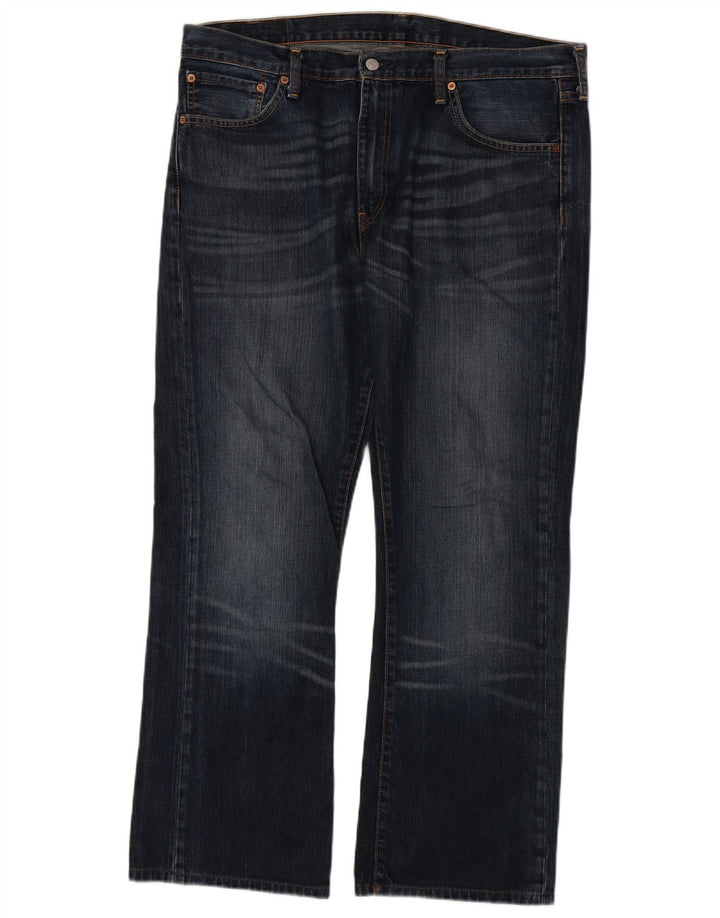 Levi's Uomo 527 Bootcut Jeans W38 L30 Blu Navy Cotone