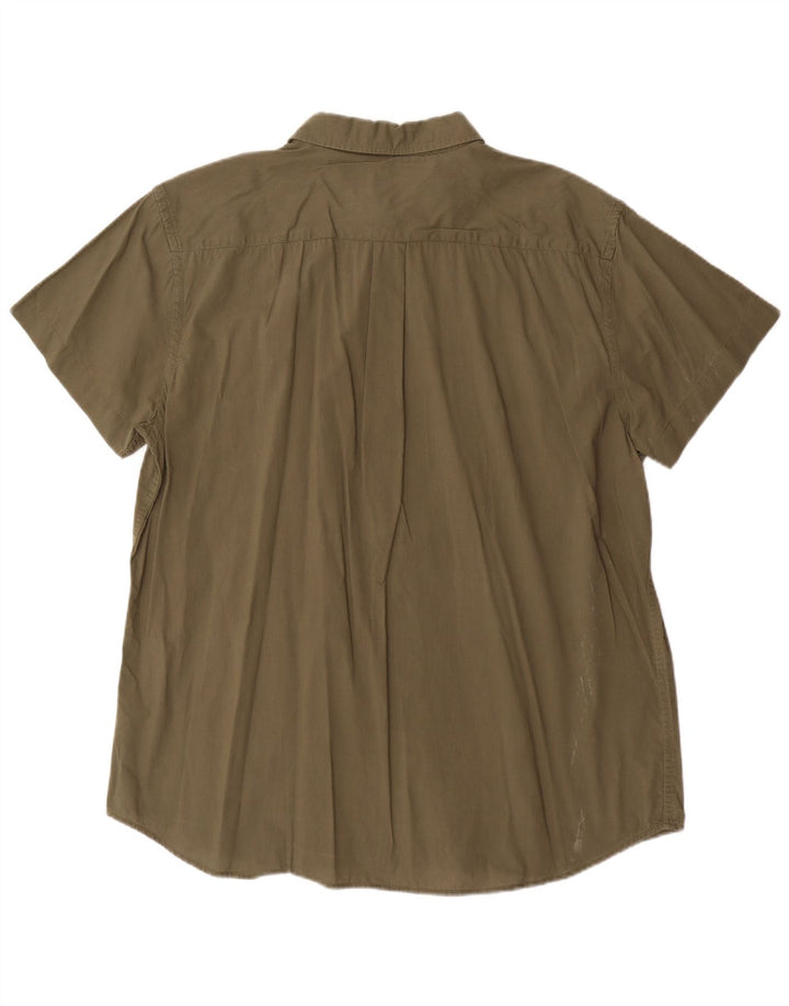 Camicia Wrangler da uomo a maniche corte vestibilità regolare 2XL cotone kaki