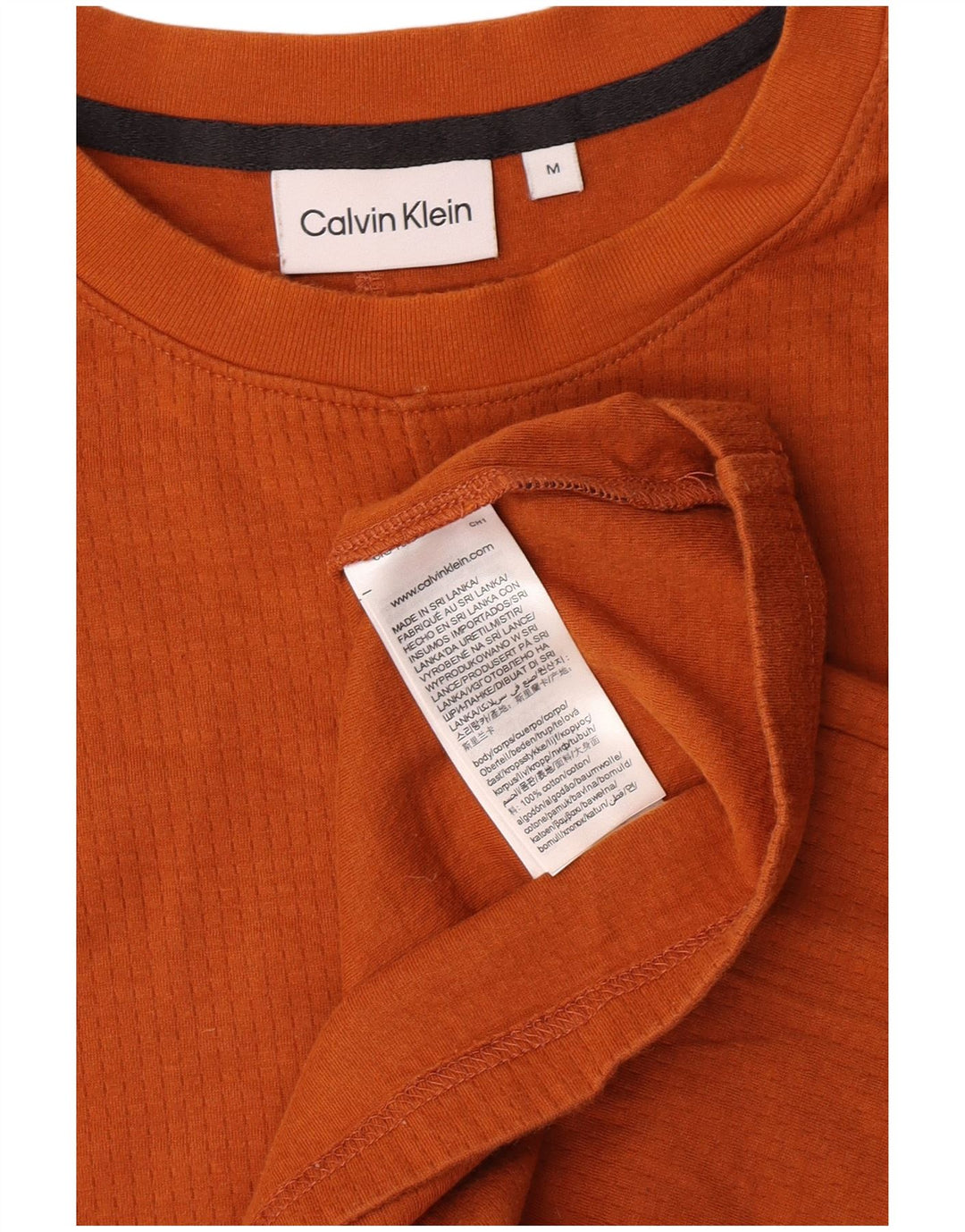 Maglietta da uomo Calvin Klein Top in cotone arancione medio