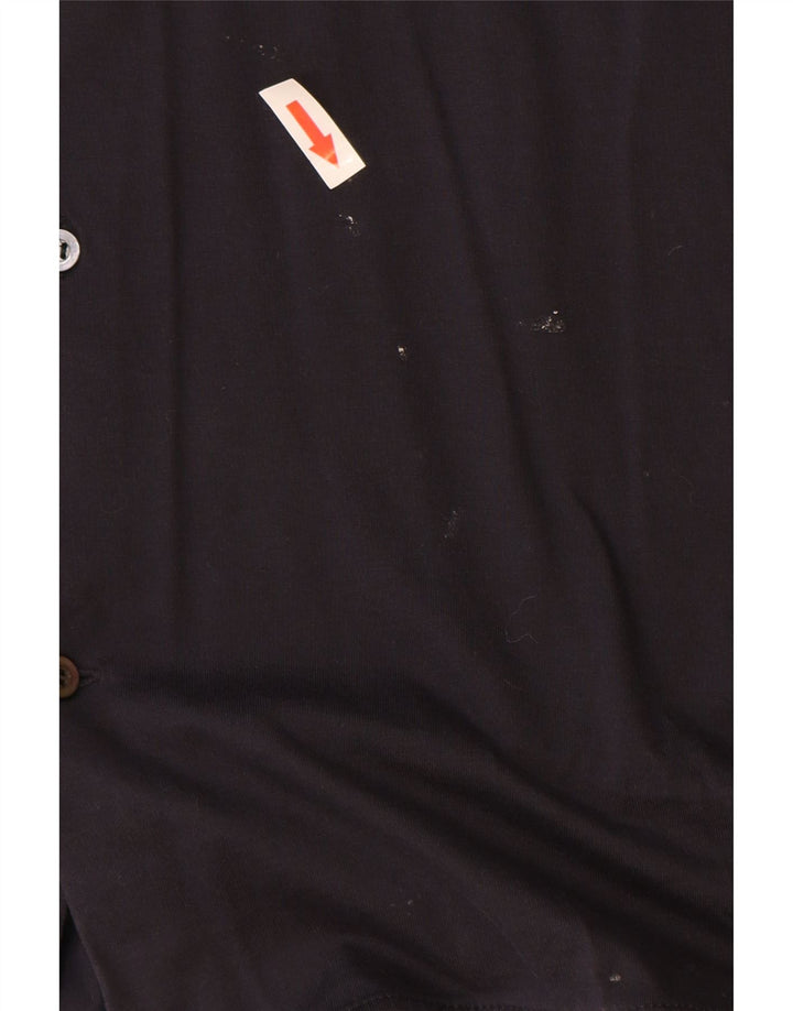 Camicia Cos da uomo a maniche corte grande in cotone blu navy