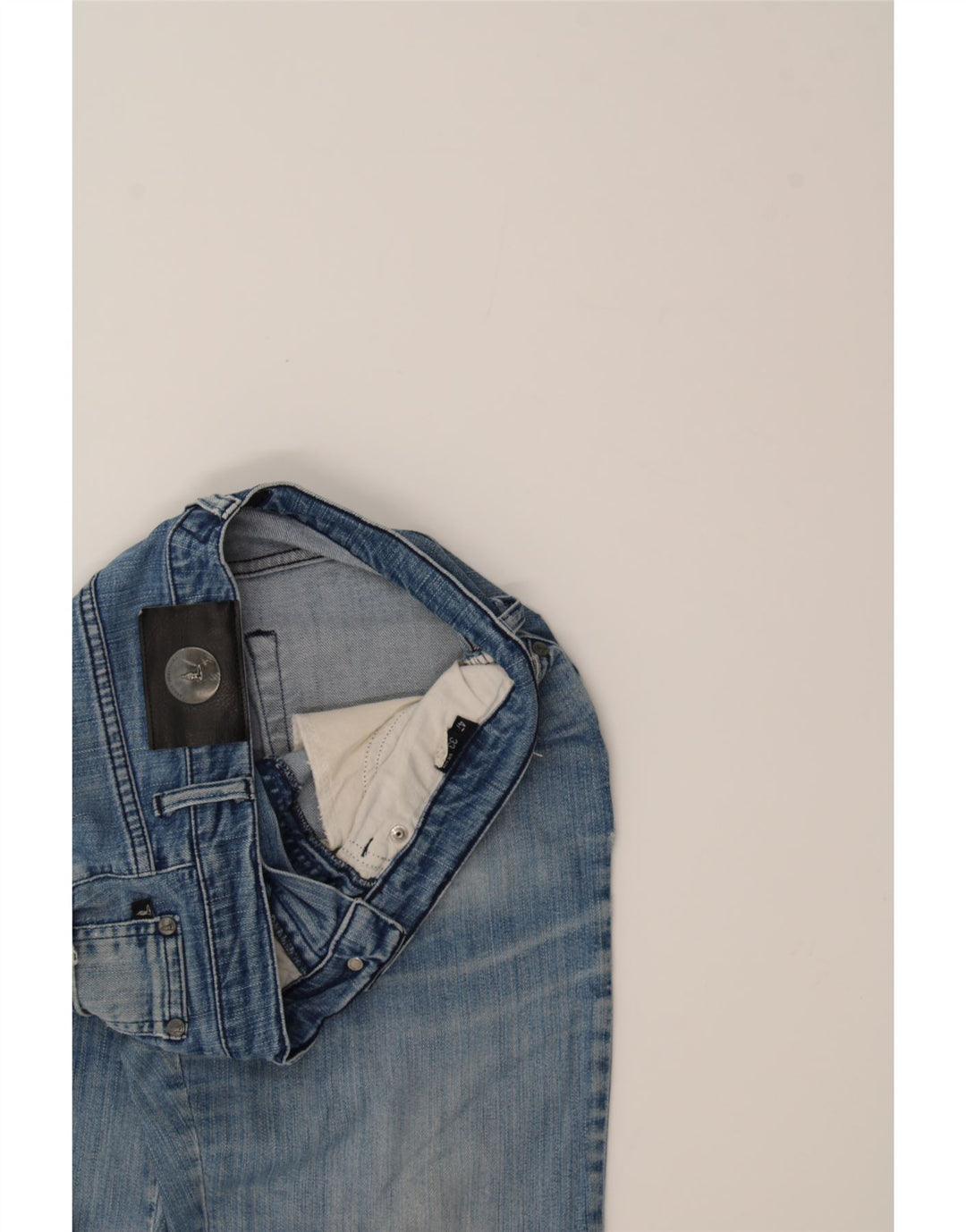 TRUSSARDI Womens Straight Jeans W31 L31 Blue Cotton Vintage Trussardi and Second-Hand Trussardi from Messina Hembry 