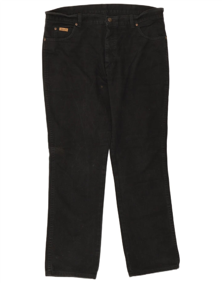Jeans dritti da uomo Wrangler Texas W38 L32 cotone nero