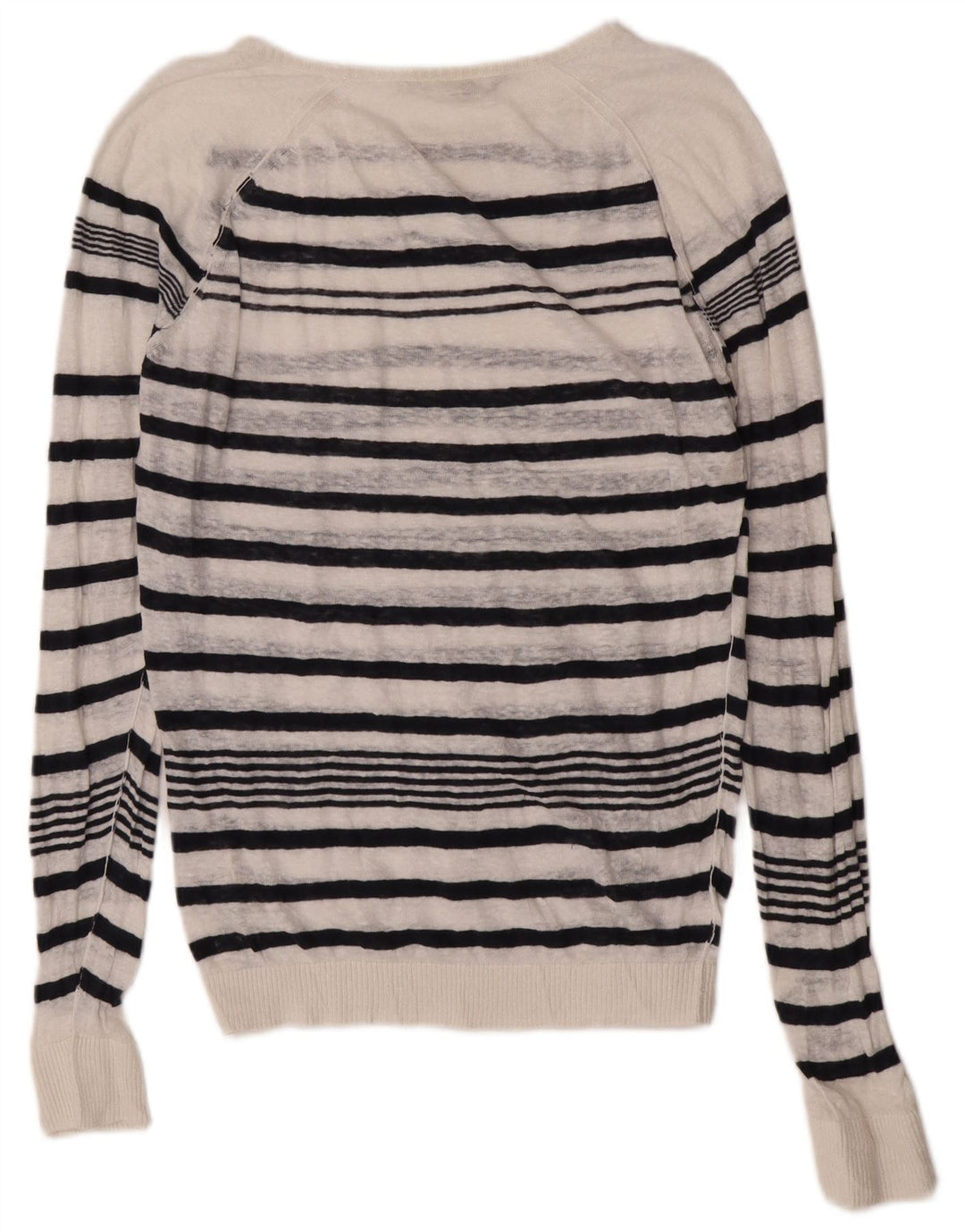 Maglione maglione da donna con scollo a barca Diesel UK 14 a righe bianche medie