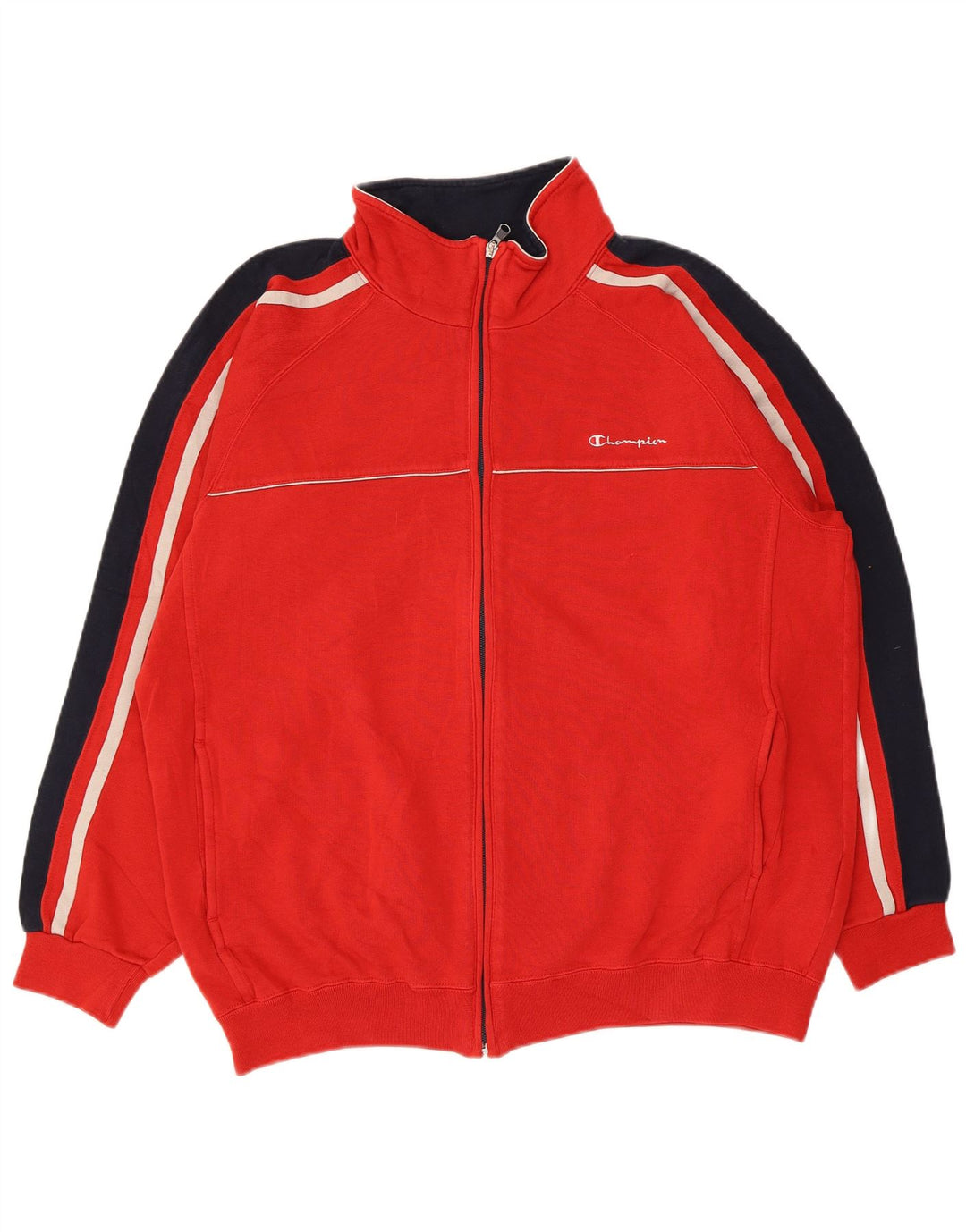 Giacca da tuta da uomo Champion, taglia grande, in cotone color block rosso
