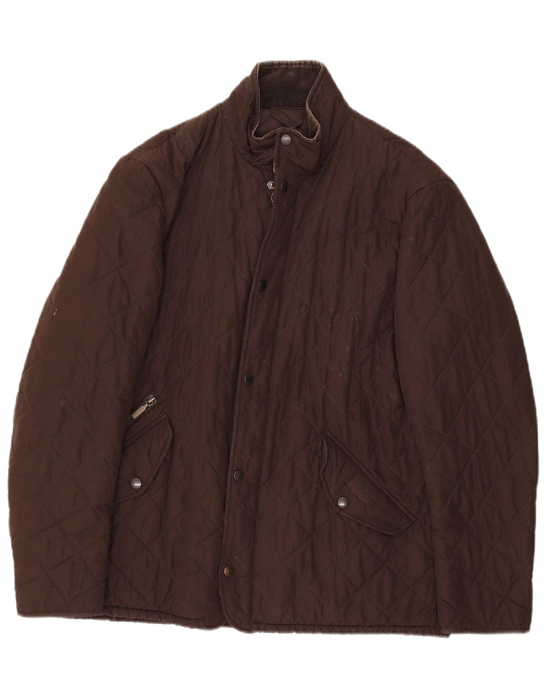 BARBOUR Giacca trapuntata da uomo UK 40 Large Marrone Poliestere