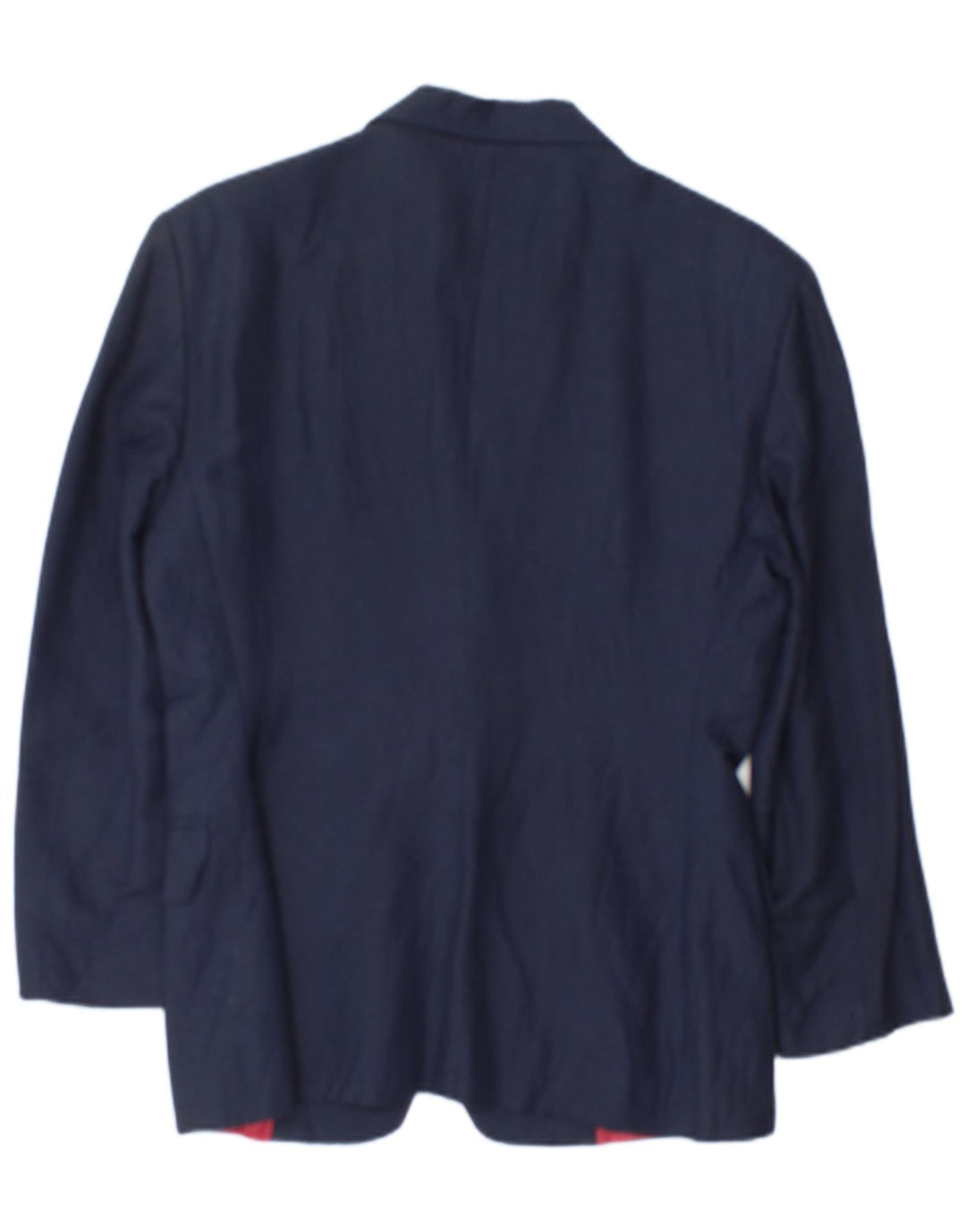Giacca Blazer a 2 Bottoni da Donna Benetton IT 42 Lino Medio Blu Navy