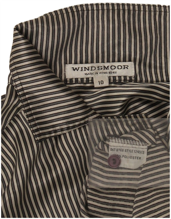Camicetta da donna Windsmoor US 10 Poliestere a righe grandi grigie