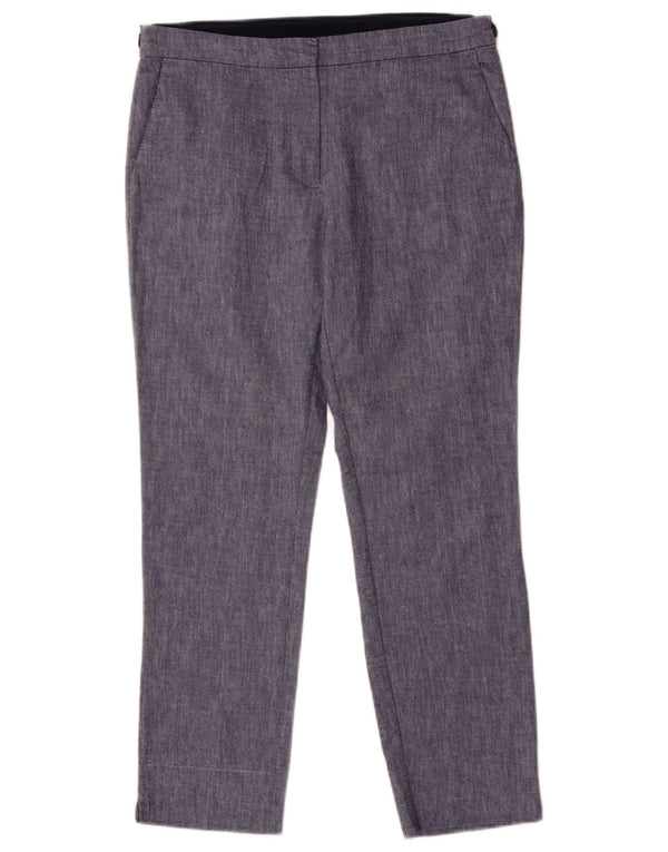 Pantaloni chino slim fit da donna Zara grandi W32 L27 cotone blu navy