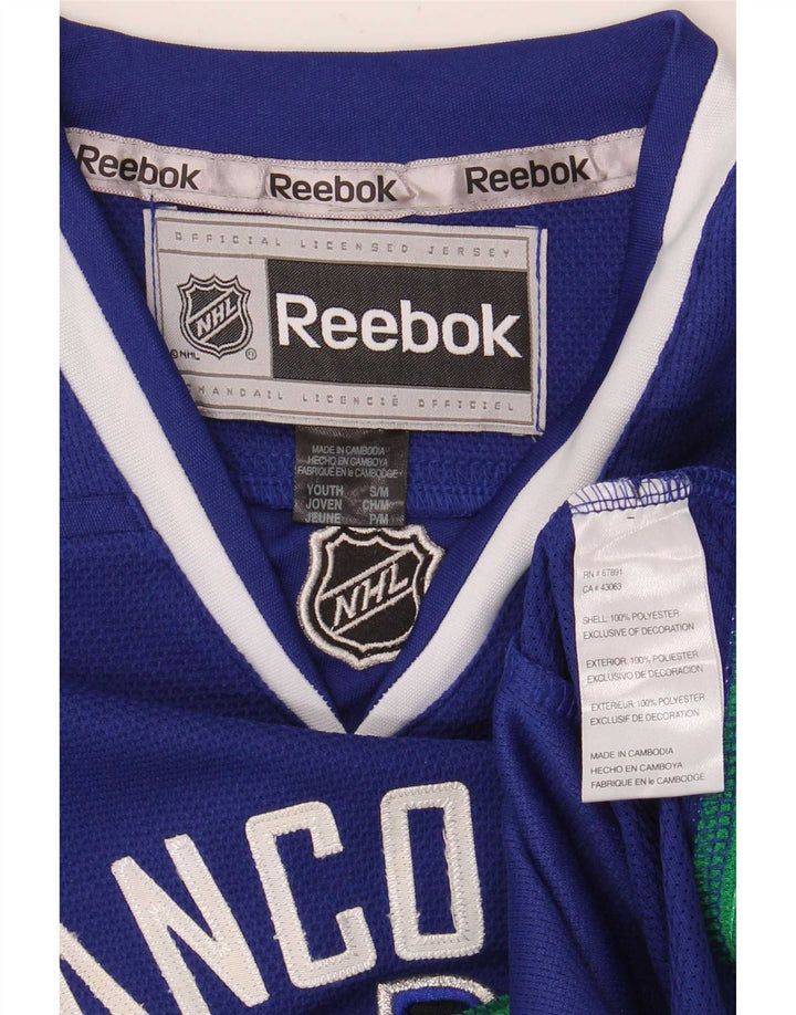 Top Reebok Graphic da bambino a manica lunga 13-14 anni Small Blu Navy