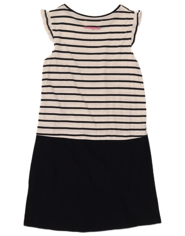 Desigual Vestito Graphic Basic Bambina 13-14 Anni Cotone a Righe Bianco
