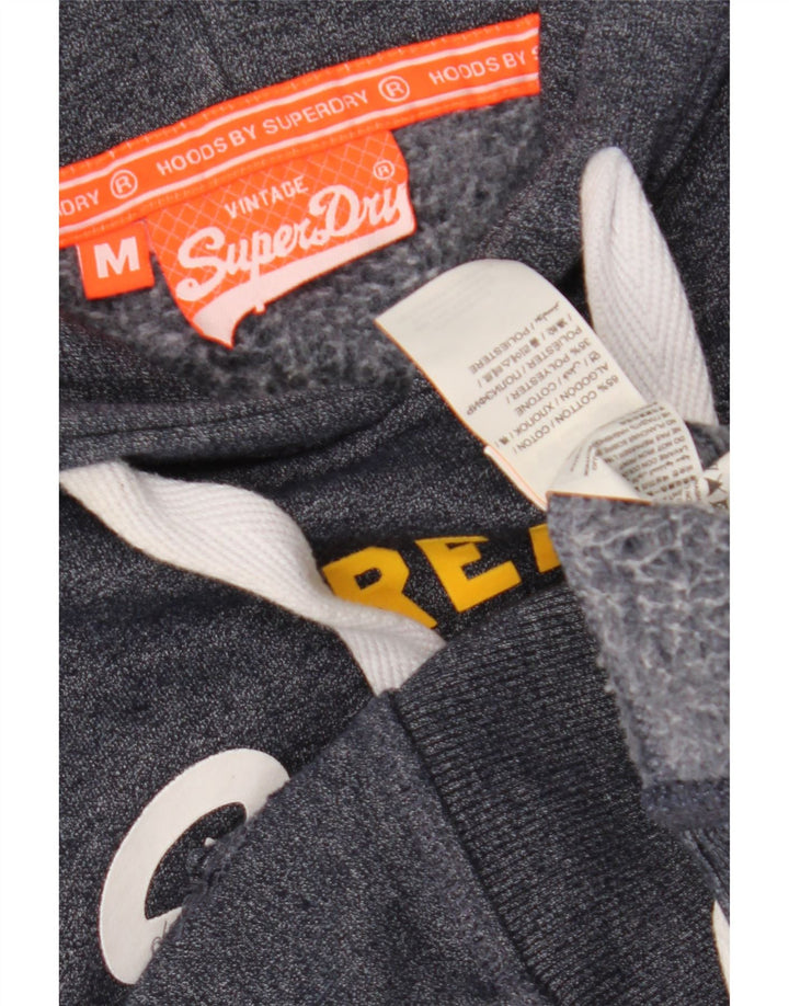 Maglione con cappuccio grafico da uomo Superdry in cotone blu navy medio