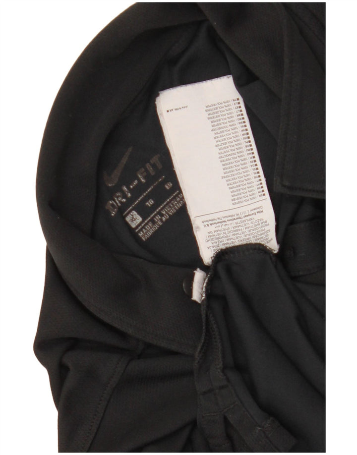 Polo Nike Dri Fit da uomo XL in poliestere nero