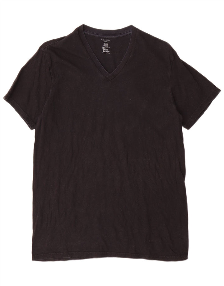 CALVIN KLEIN T-shirt da uomo Top medio cotone nero