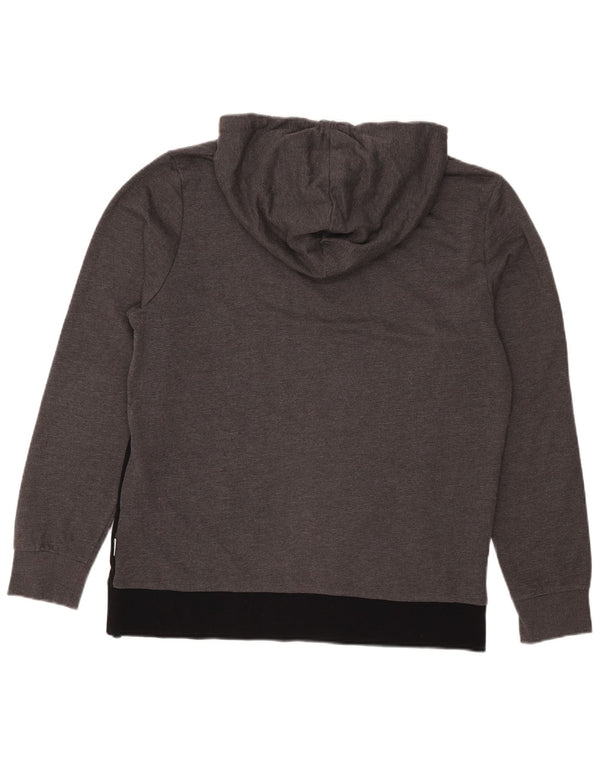 Felpa con cappuccio grafica da uomo Jack & Jones XL in cotone color block grigio