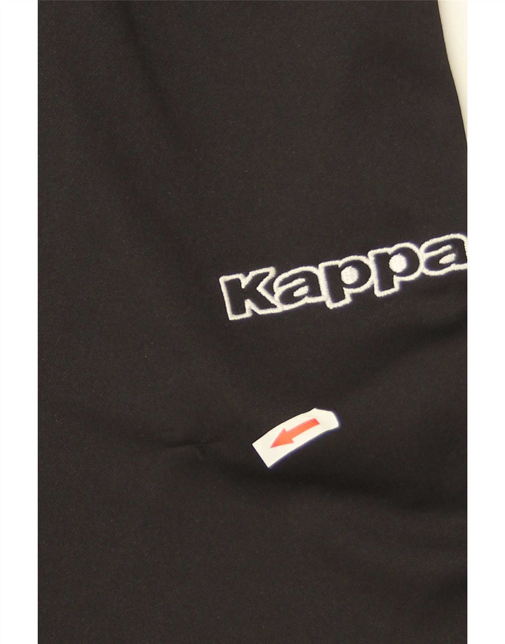 Pantaloni da tuta con grafica Kappa da uomo piccoli in poliestere nero