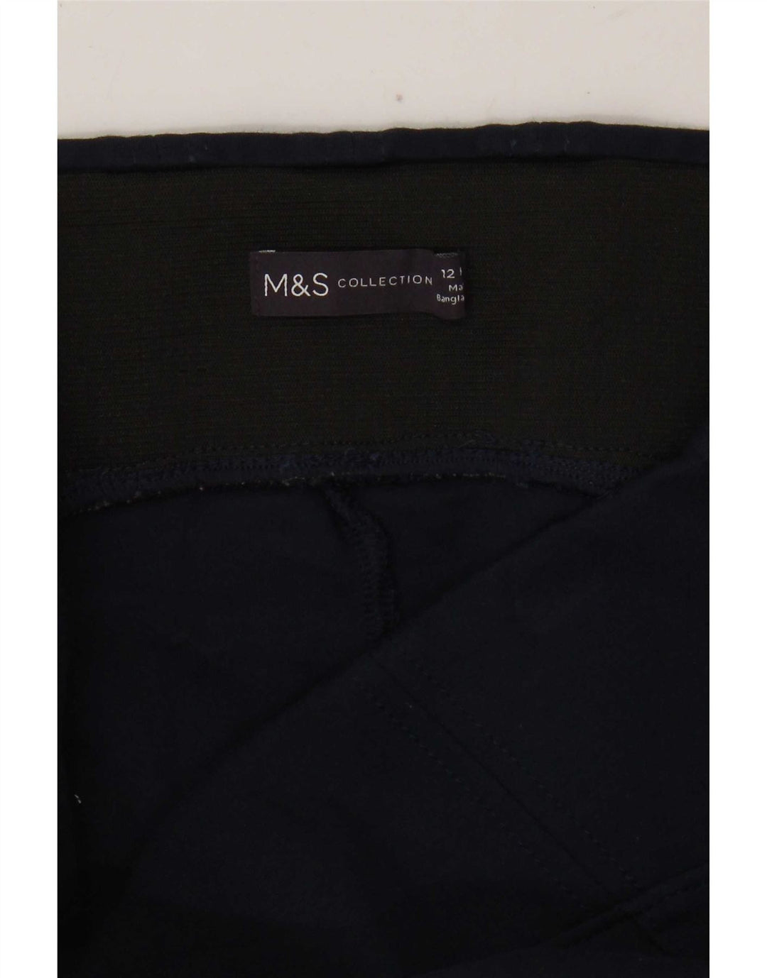 Leggings corti da donna Marks & Spencer UK 12 viscosa blu navy medio