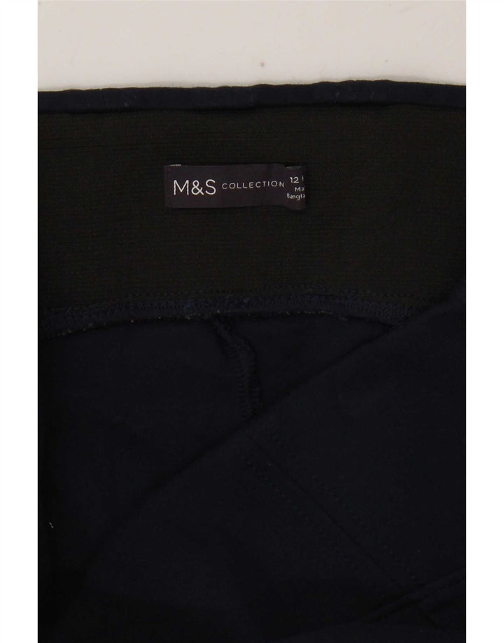 Leggings corti da donna Marks & Spencer UK 12 viscosa blu navy medio