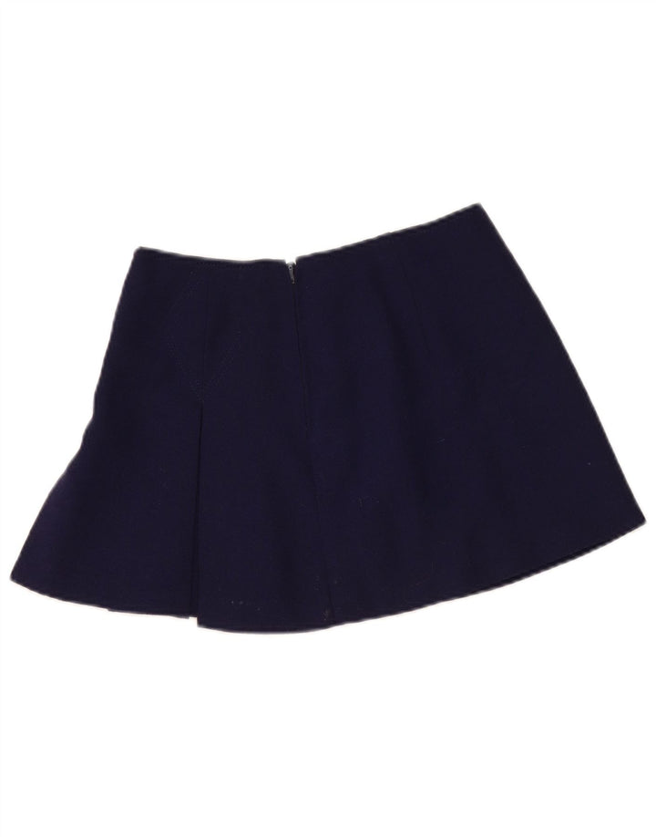 Minigonna vintage da donna W30 media blu navy
