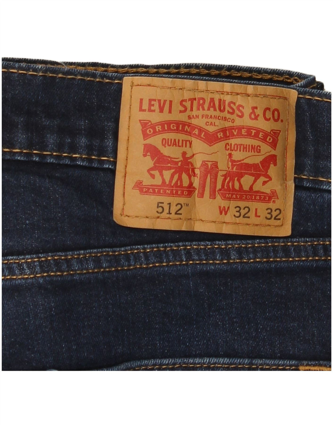 LEVI'S Jeans da uomo 512 slim affusolati W32 L32 cotone blu navy