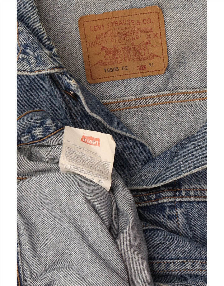Levi's Uomo 70503 Giacca di jeans UK 42 XL Blu Cotone