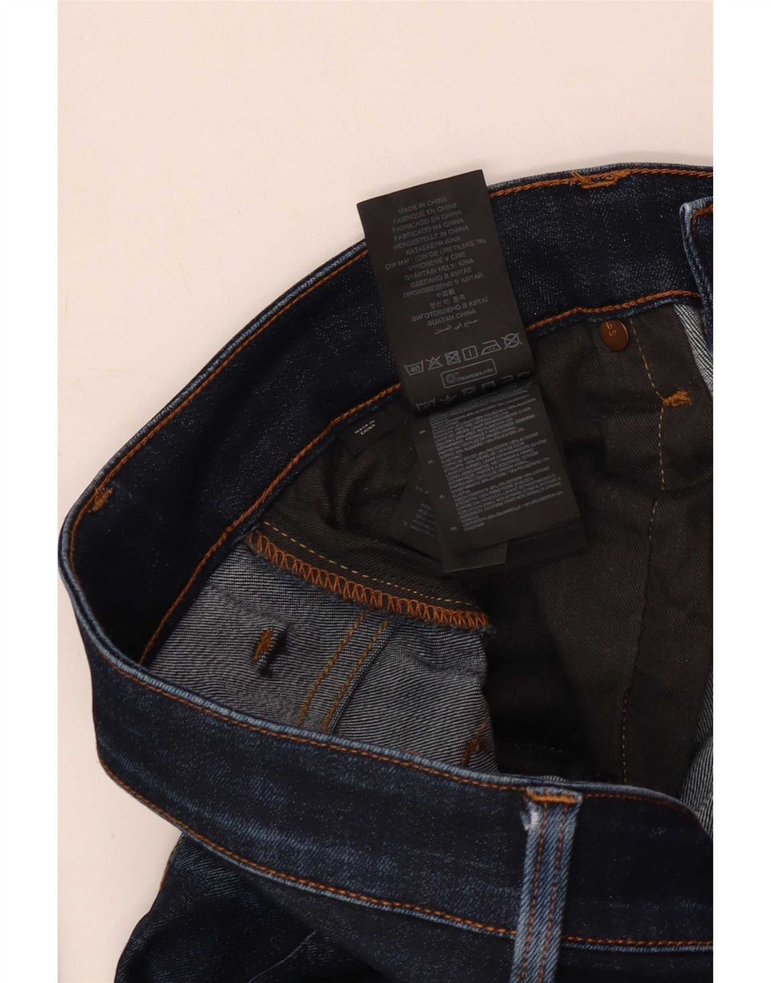 Jeans slim da uomo G-Star 3301 W34 L32 cotone blu navy