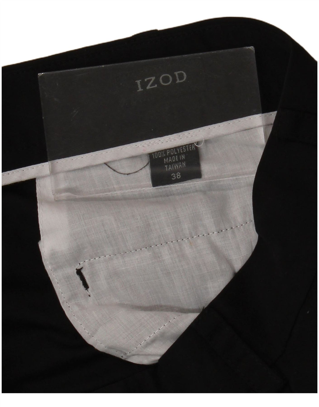 Pantaloncini chino da uomo con ancoraggio IZOD W38 XL poliestere nero