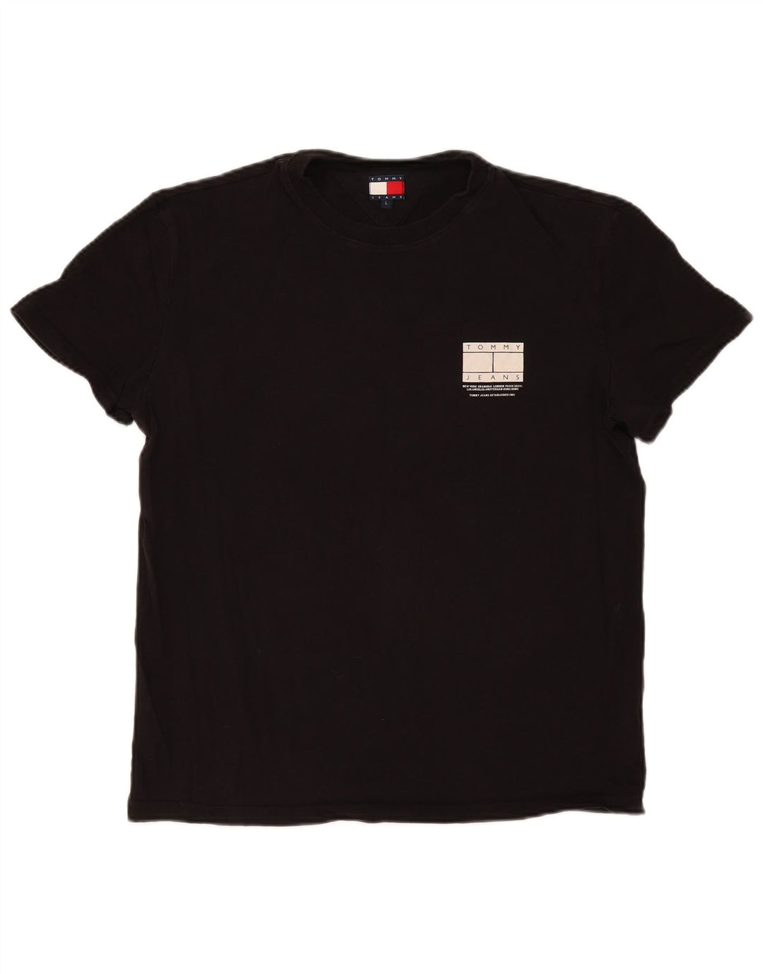 T-shirt da uomo Tommy Hilfiger grande nera