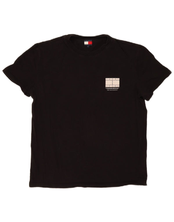 T-shirt da uomo Tommy Hilfiger grande nera