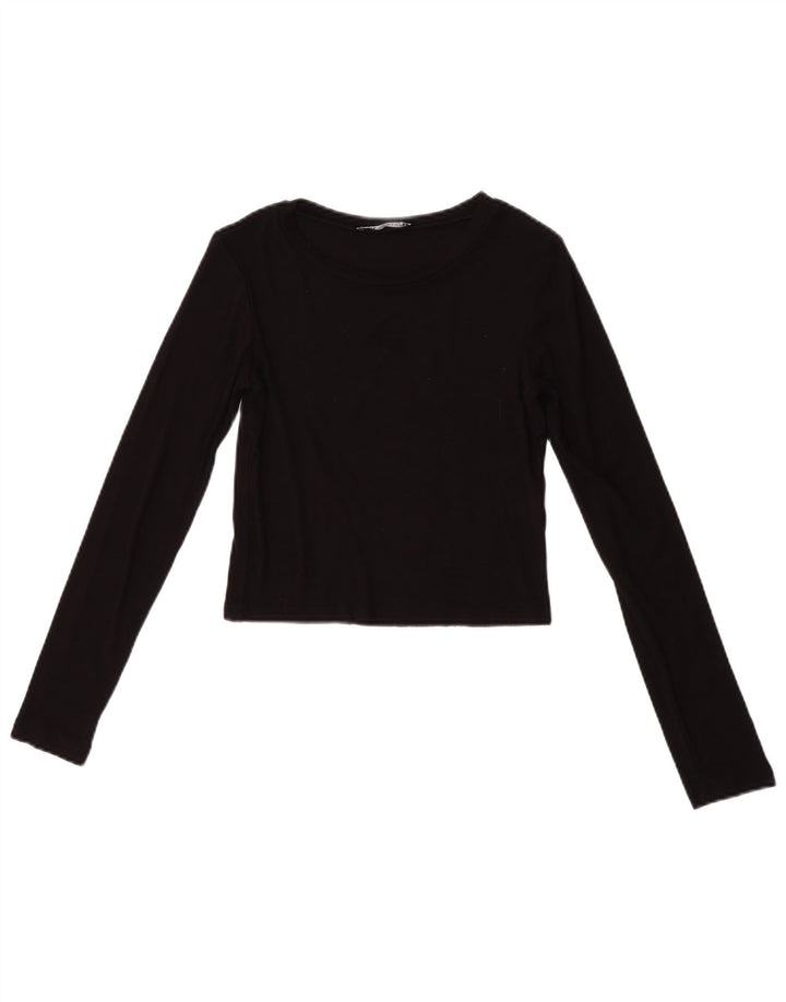 Top corto da donna Zara a maniche lunghe UK 8 piccolo nero