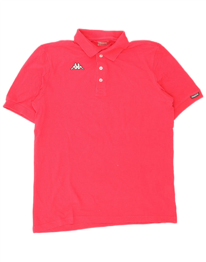 Polo Kappa Uomo Large Rosa In Cotone