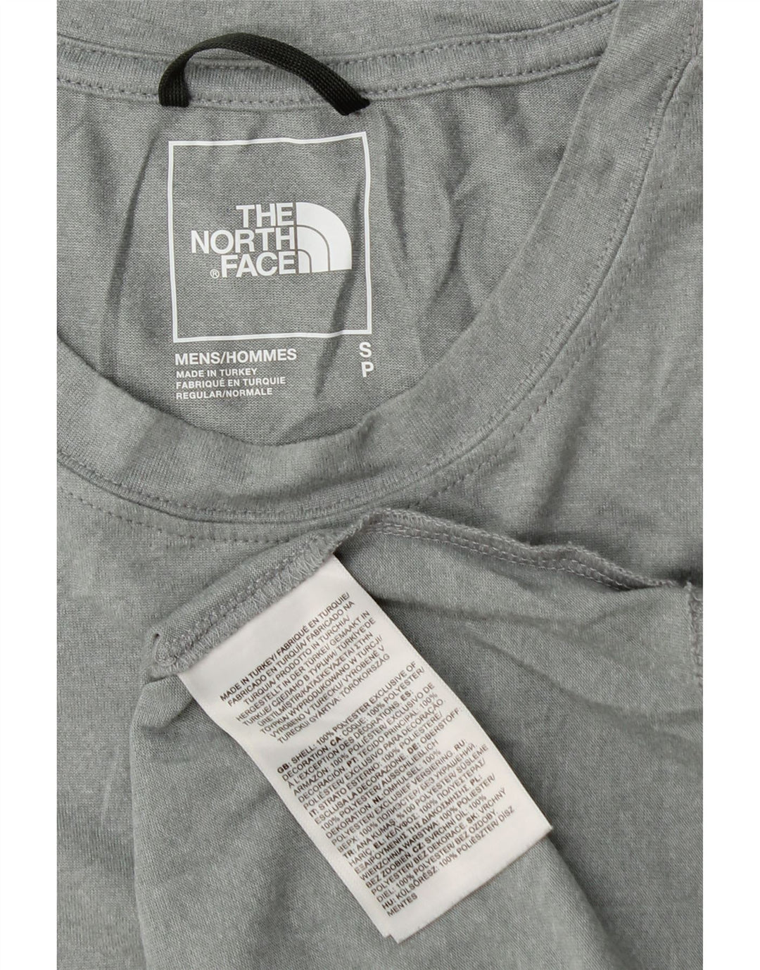 T-shirt da uomo The North Face Top Small in poliestere grigio