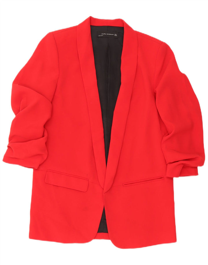 Giacca blazer da donna Zara UK 14 classica in poliestere rosso medio