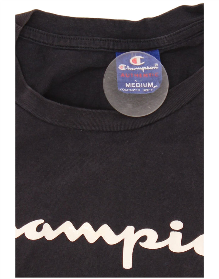 T-shirt grafica da uomo Champion Top in cotone blu navy medio
