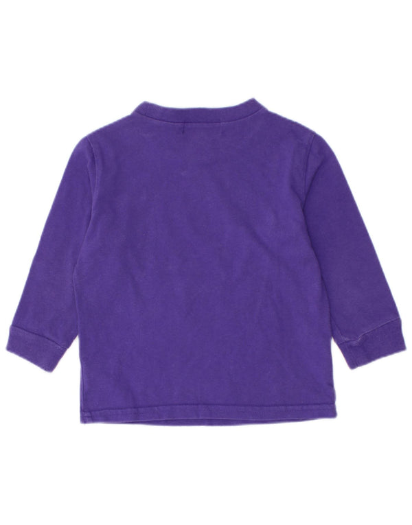 Polo Ralph Lauren Top Bambina Manica Lunga 12-18 Mesi Cotone Viola