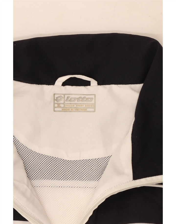 Giacca da tuta da uomo Lotto XL in poliestere color block bianco
