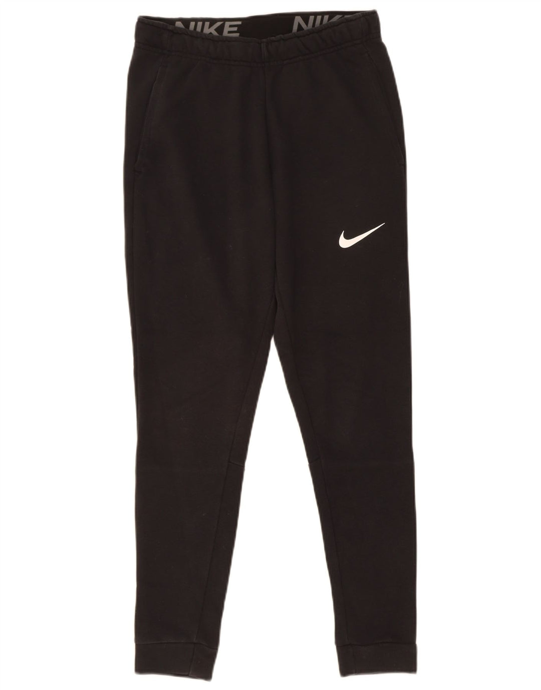 NIKE Mens Tracksuit Trousers Joggers Small  Black Cotton