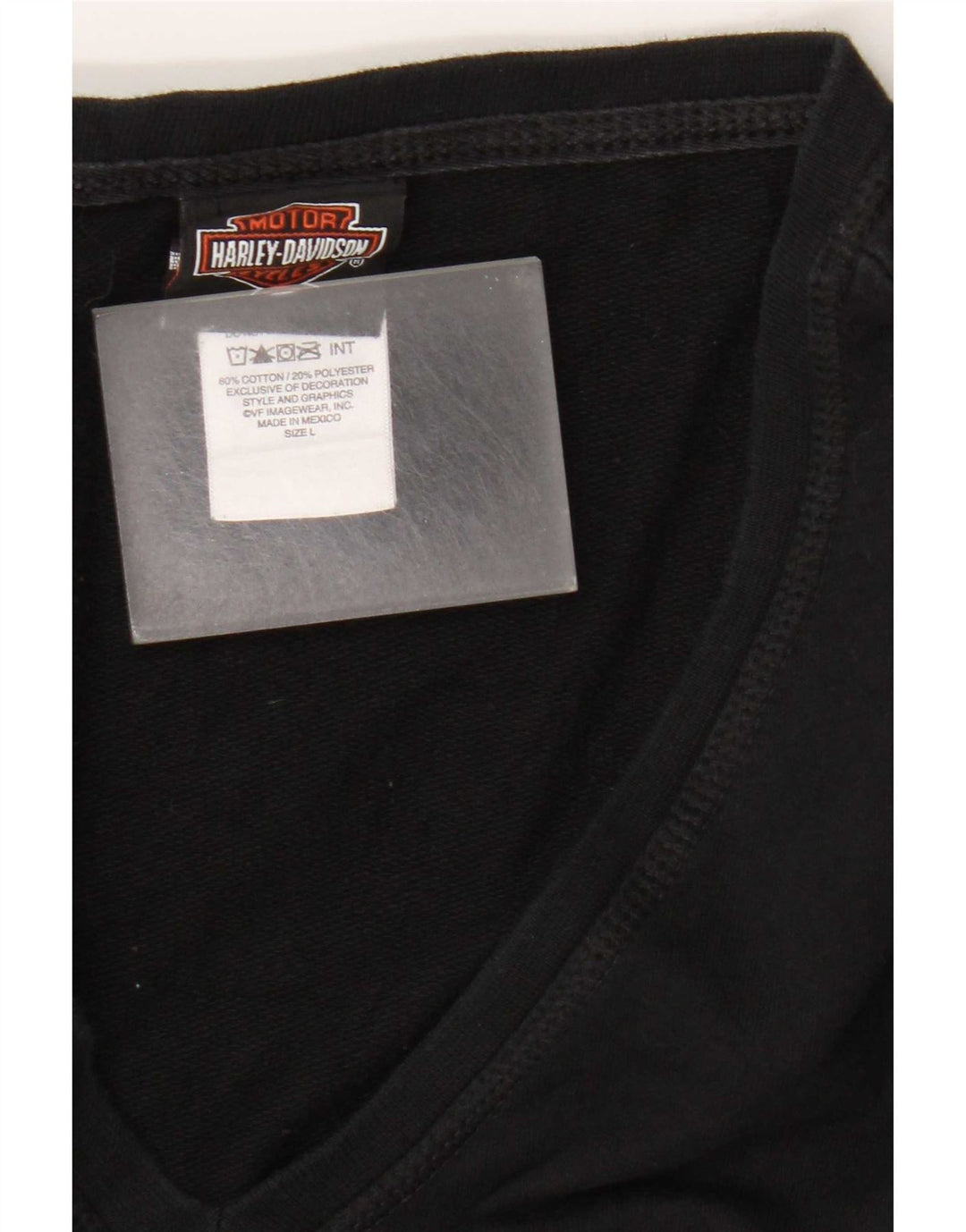 Felpa corta da donna con grafica Harley Davidson UK 16 grande nera