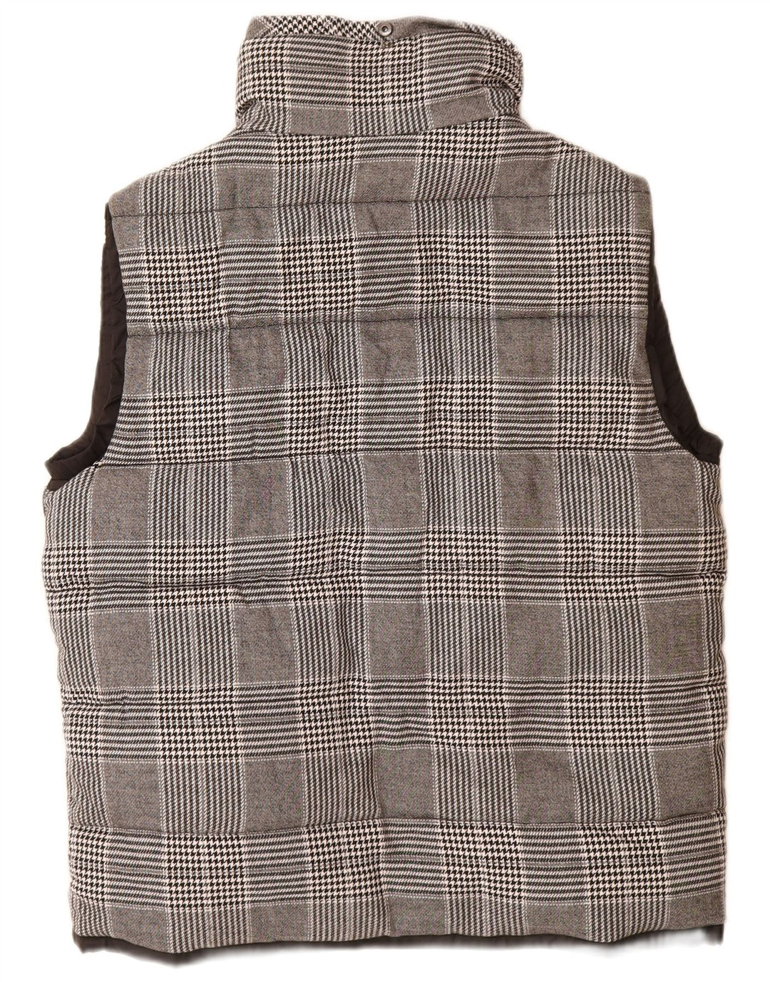 Gilet imbottito da uomo Zara UK 42 XL poliestere a quadri grigio