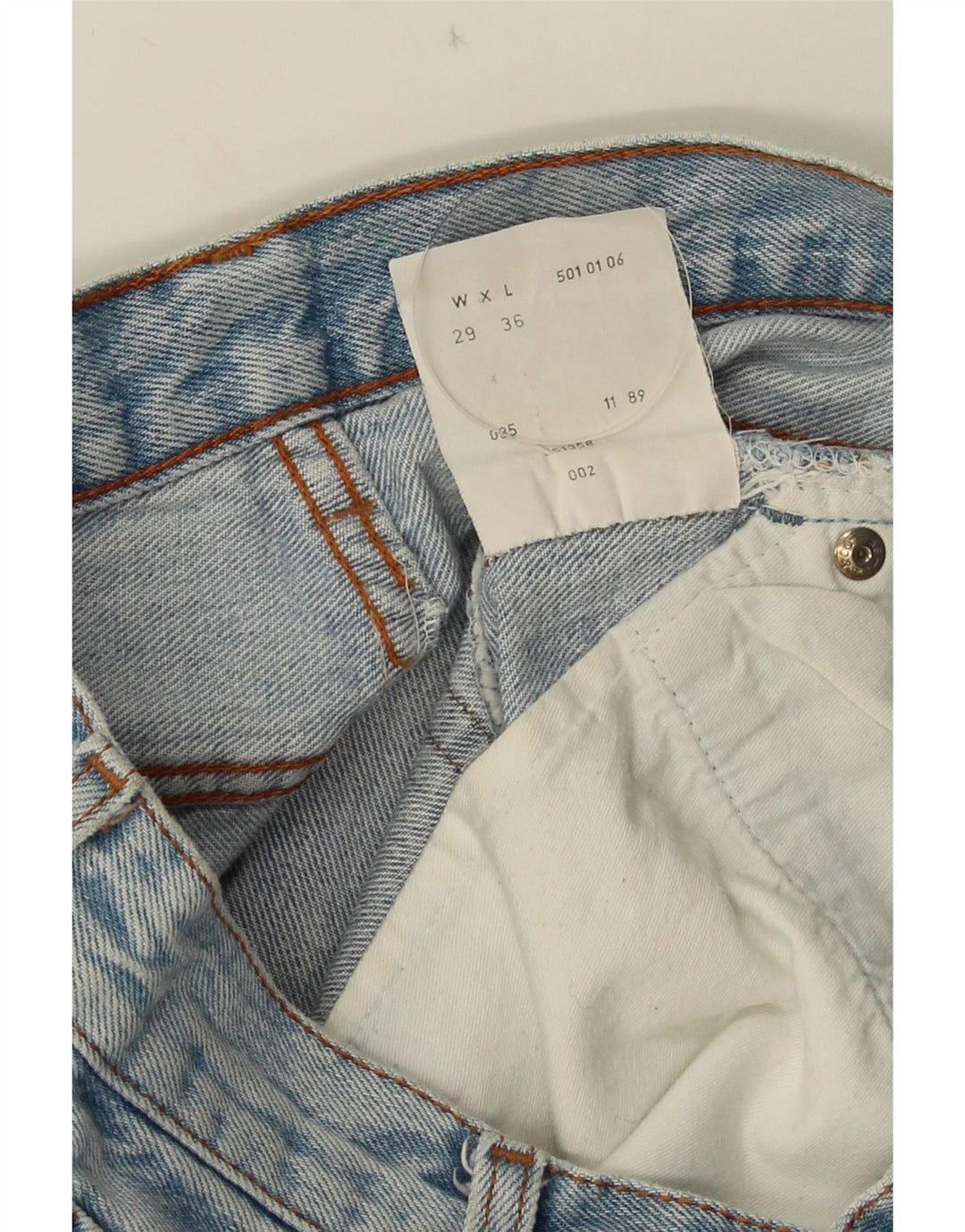 Gonna di jeans midi 501 Levi's da donna W29 piccola in cotone blu