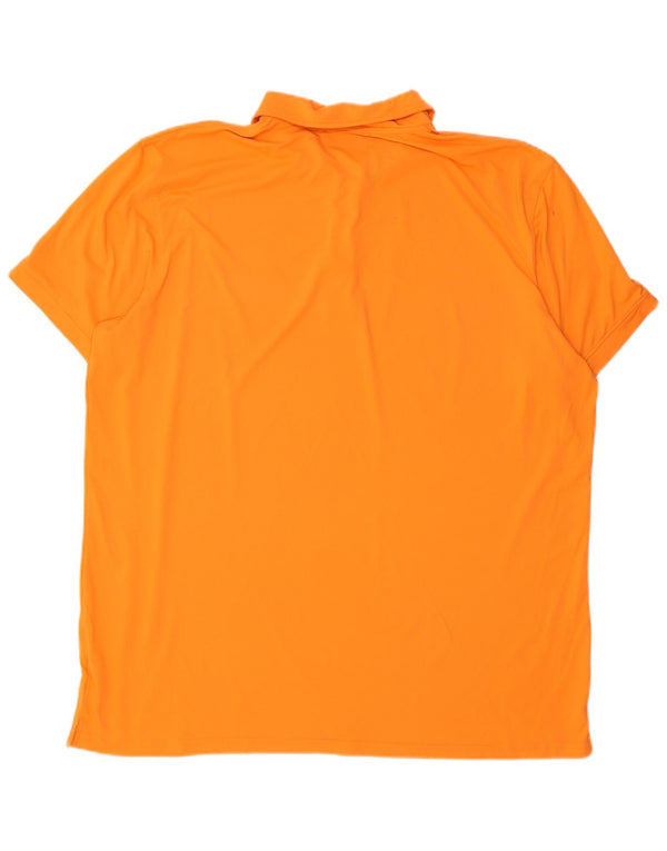 Polo da uomo Slam 4XL arancione in poliammide