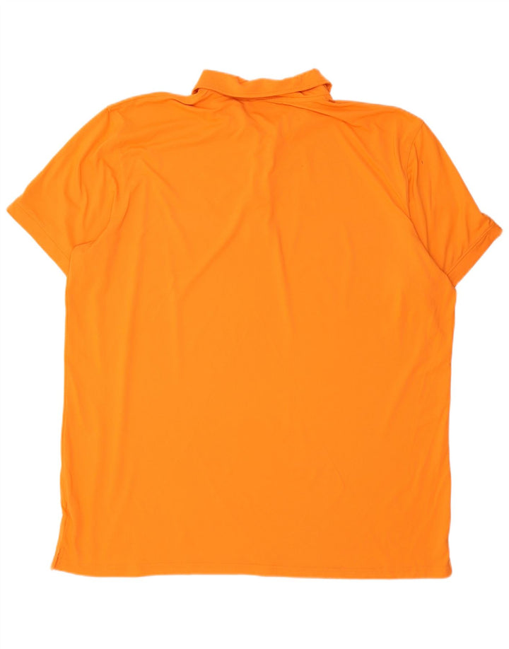 Polo da uomo Slam 4XL arancione in poliammide