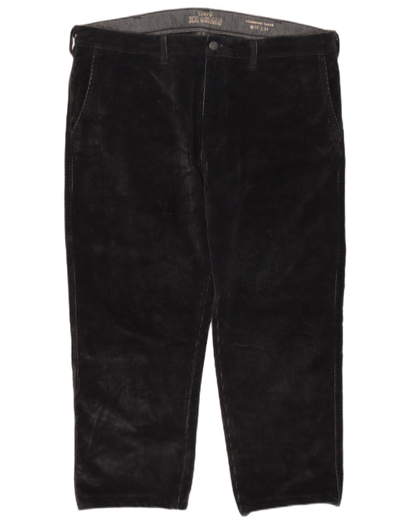 Pantaloni Levi's da uomo standard in velluto a coste affusolati W38 L25 cotone nero