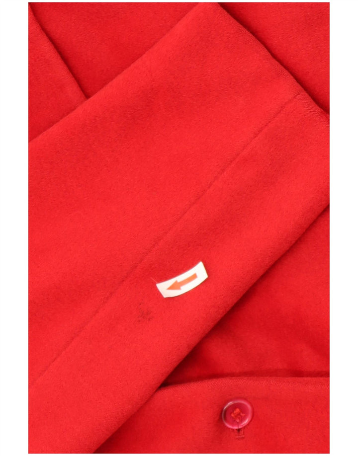 Cappotto da donna Burberry UK 14 grande classico in lana rossa
