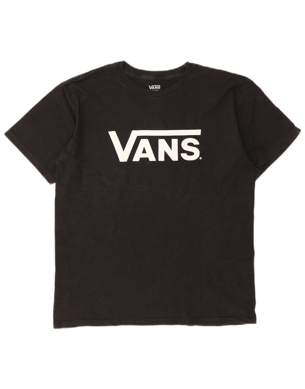 T-shirt grafica da uomo Vans Top in cotone nero medio